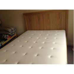 (IKEA) Wood Double Bed with Mattress