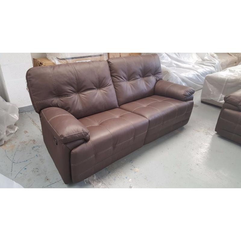 BRAND NEW Axis From ScS LEATHER 3 Seater Manual Recliner & 2 Seater Manual Recliner ***CAN DELIVER**