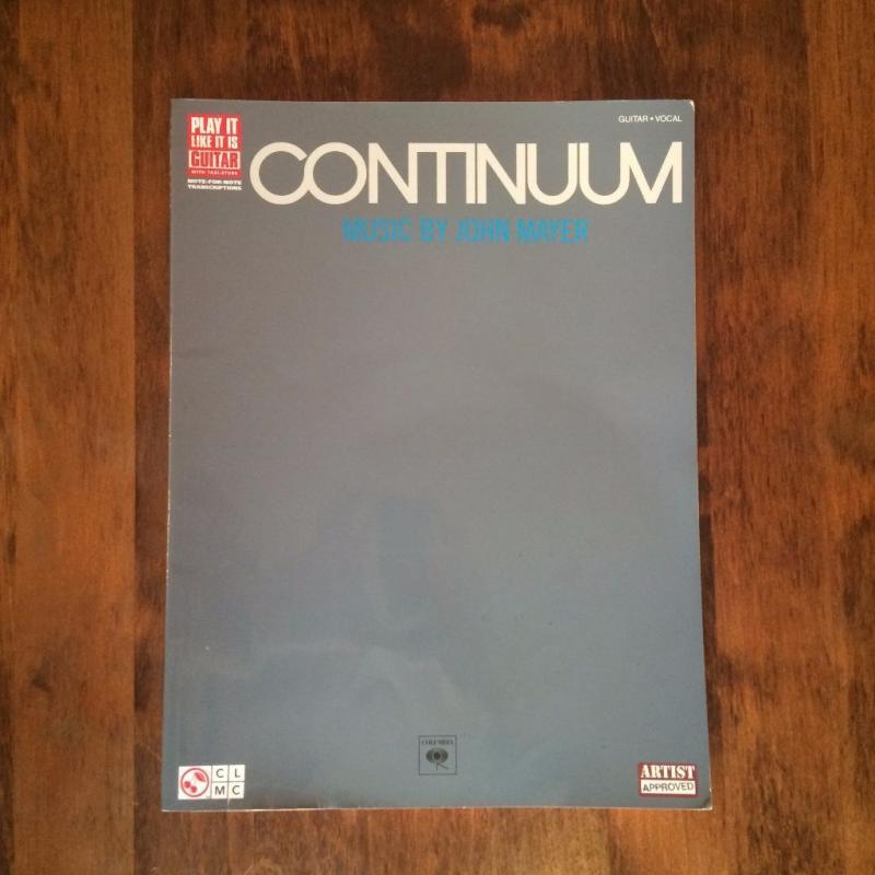 John Mayer Continuum (Play It Like It Is Guitar) Tab Sheet Music Book for Guitar