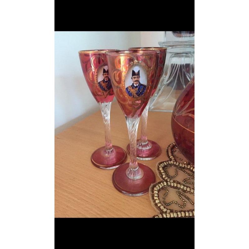 Wine glasses and jug