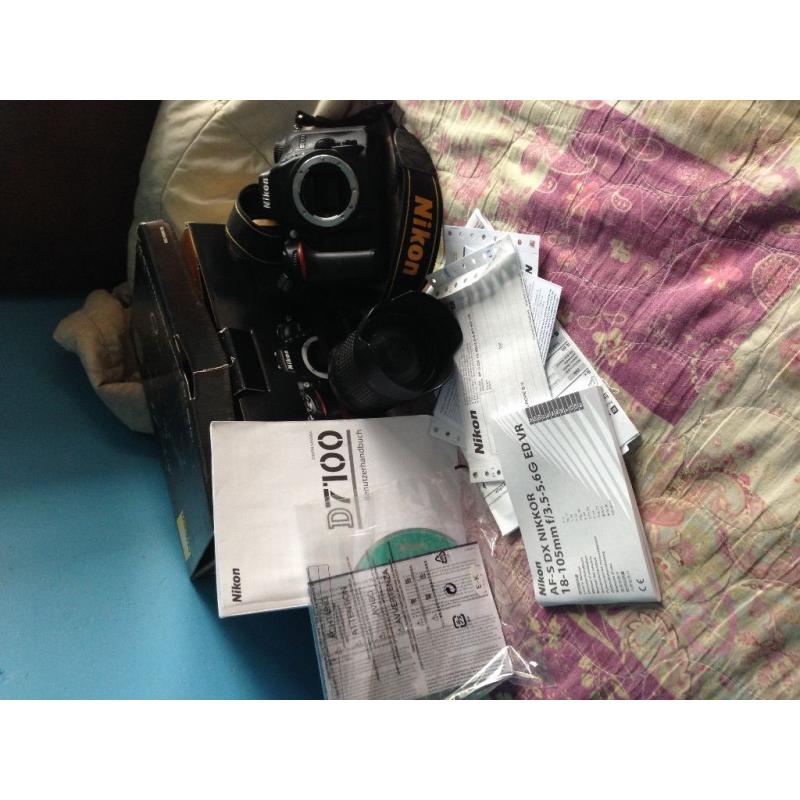 Secondhand fully boxed Nikon D7100 18-105mm VR kit