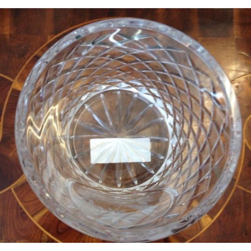 Floral cut glass bowl