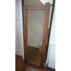 Big wooden solid frame hand made mirror