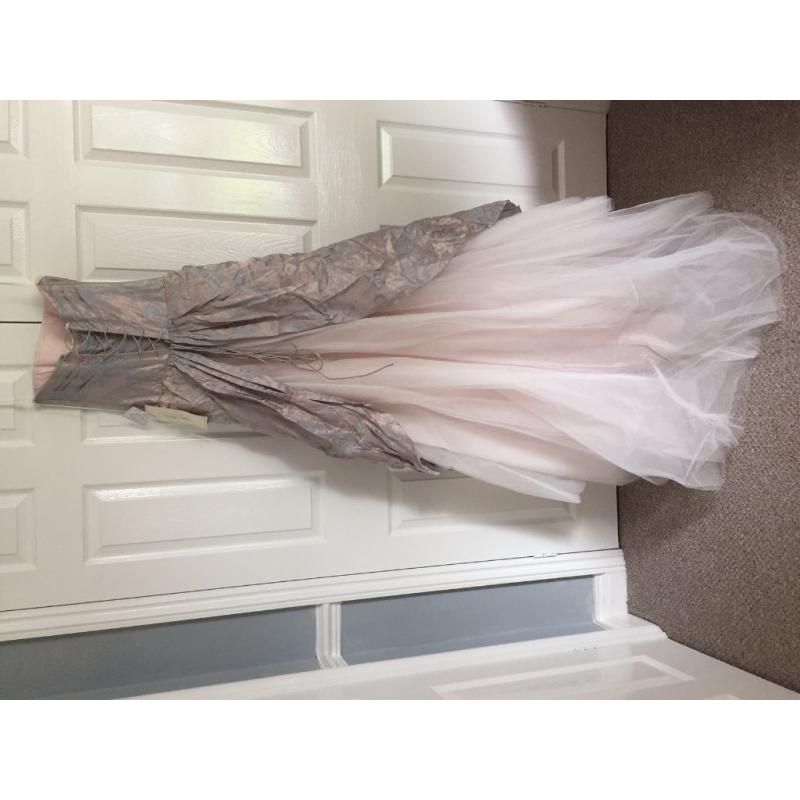 Helen Marina size 10 blush corset back wedding dress
