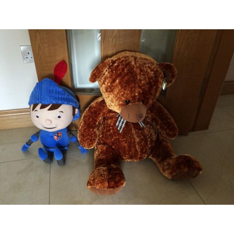 Mike the Knight and soft big cuddly teddy