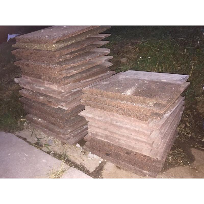 Used roof tiles.