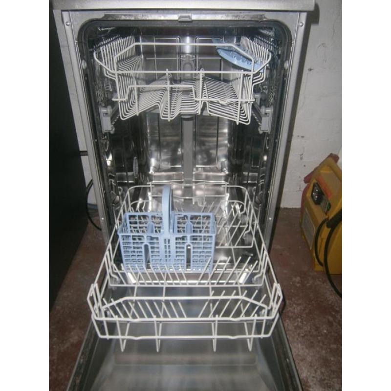 indeset grey/silver slimline dishwasher