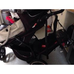 Phil and Teds sport double pushchair with cocoon