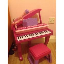 Chad valley pink grand piano.