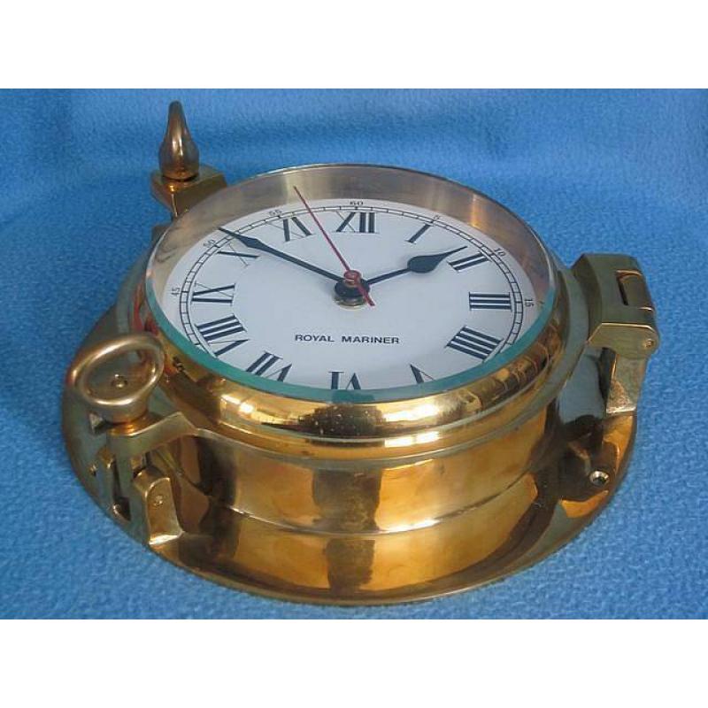 Brass Porthole Style Clock