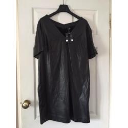 Women's Topshop Boutique Black Genuine Leather Dress size 12