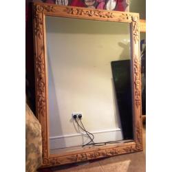 ANTIQUE STYLE HAND CARVED PINEWOOD MIRROR PICTURE FRAME BEAUTIFUL DESIGNSS
