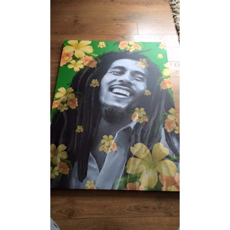 Bob Marley canvas! Month old!