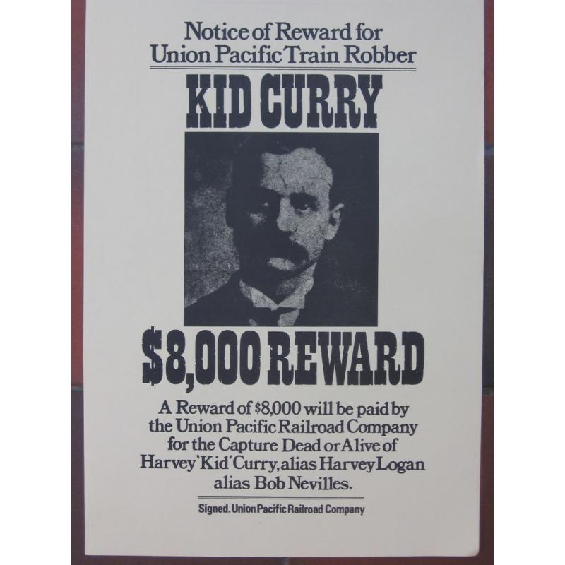 Wild West "Wanted" Posters. 193 sets of Butch & Sundance, Jesse James, Kid Curry, Billy the Kid.