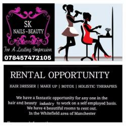 room/chair to rent in Whitefield salon