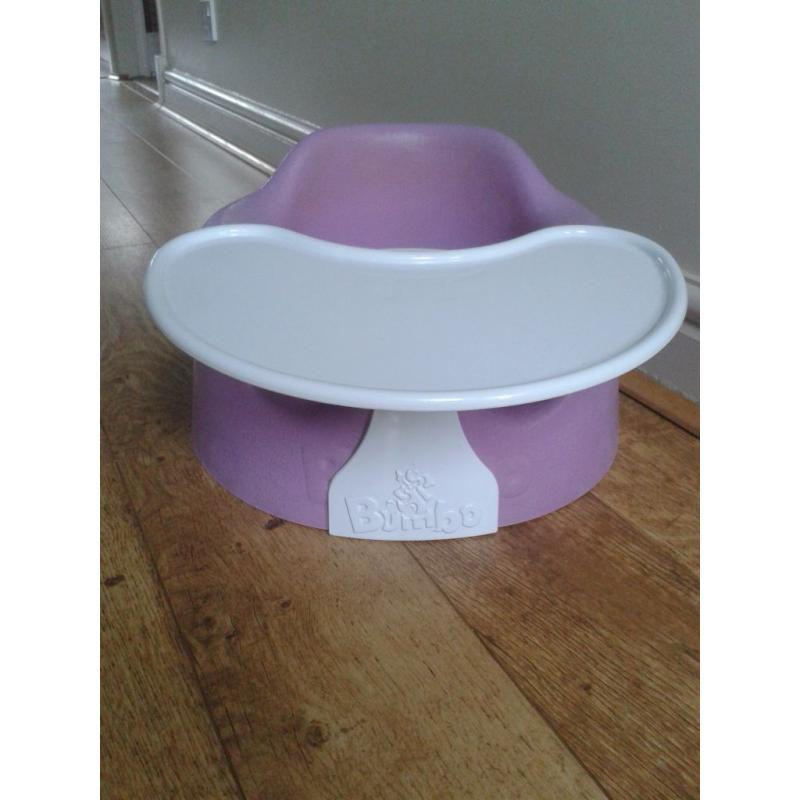 lilac bumbo with tray