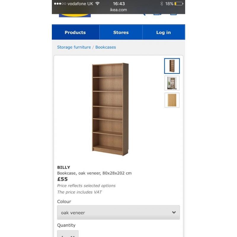 IKEA Billy Bookcase and DVD storage