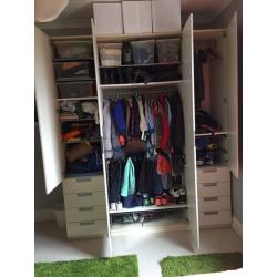 Lovely very large wardrobe unit with draws / drawers