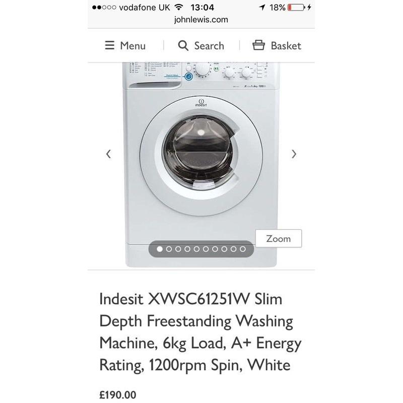 Indesit 6kg washing machine
