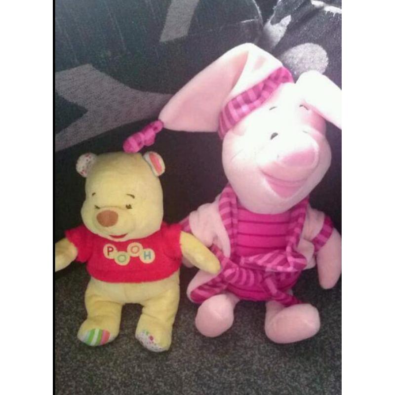 Winnie the pooh and piglet teddys
