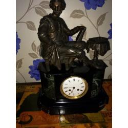 Antique slate clock, Japy freres