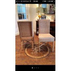 Wicker Dining Chairs x8