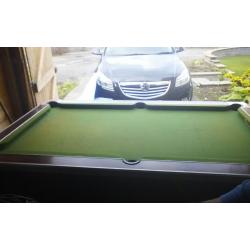 Slate bed pool table