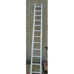 Double aluminium lightweight ladder 12 rungs on each