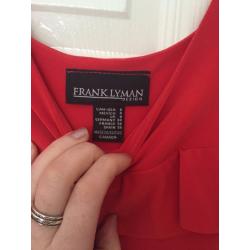 Red knee length Frank Lyman dress Size 8
