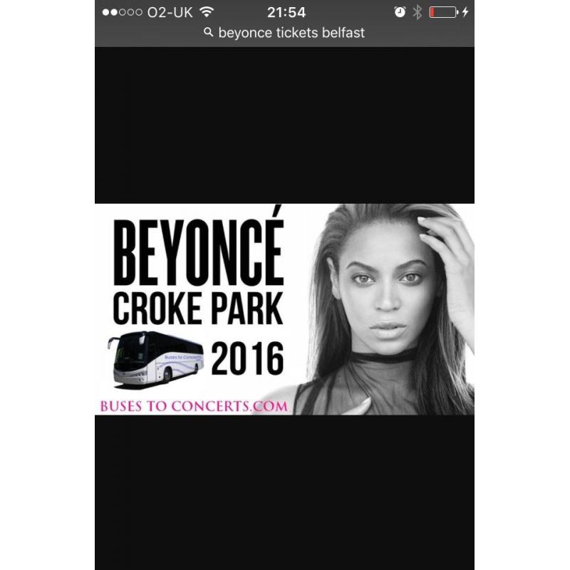 4 standing Beyoncé tickets for Dublin 9th off july