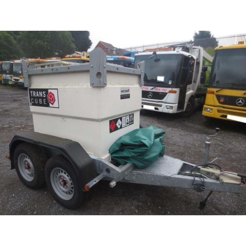 WESTERN TRANS CUBE 960 LITRE TWIN AXLE DIESEL BOWSER TRAILER (GUIDE PRICE)