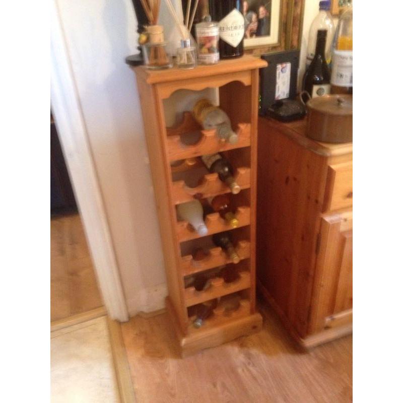 Pine wine rack