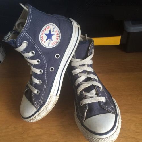 Children's navy blue Converse trainers. Size 12.5.