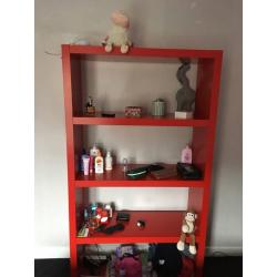 Ikea Huge Red Shelf Storage Display Unit Bookcase or Shelving Bookshelves