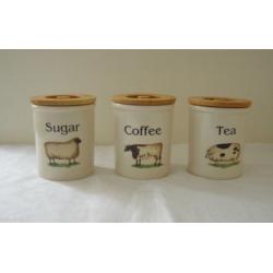 Cloverleaf Tea/ coffee/ sugar set