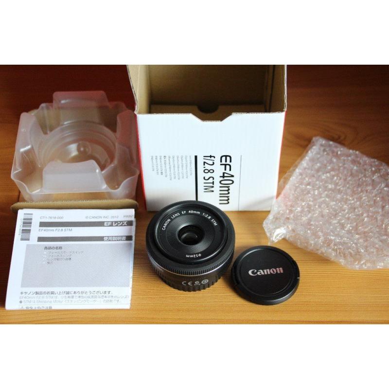 Canon EF 40mm f/2.8 STM Ultra Slim Prime Lens Boxed As-New.