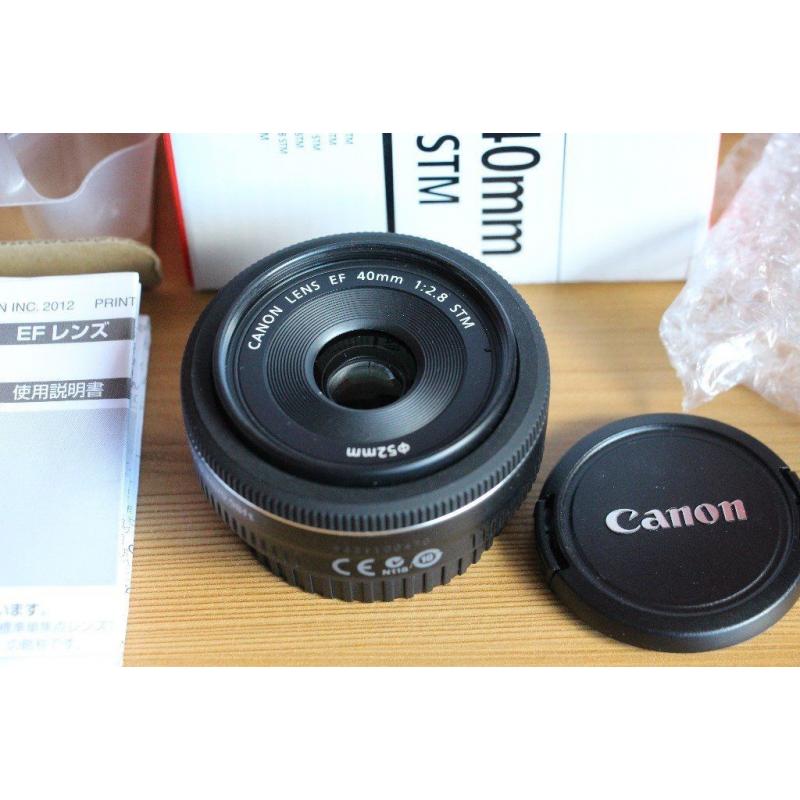 Canon EF 40mm f/2.8 STM Ultra Slim Prime Lens Boxed As-New.