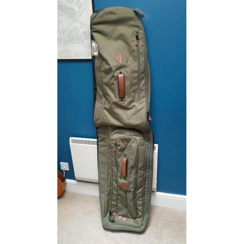 K2 olive green Snowboard Bag with rollers