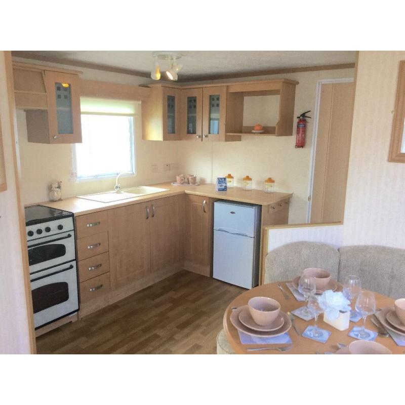Great value pre-owned 2 bed caravan including all 2016 site fees in Borth in mid-Wales