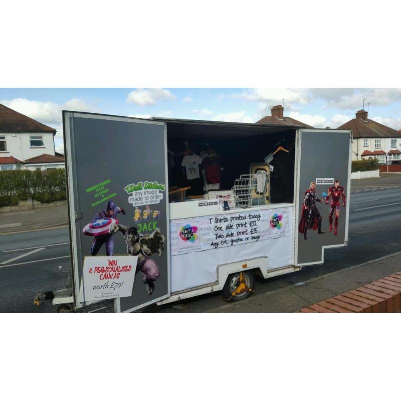 Large box trailer. Catering trailer. Mobile shop