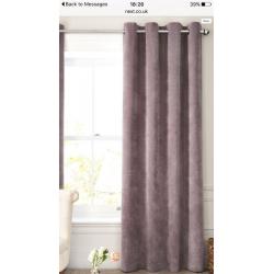 Soft Velour Eyelet Curtains and cushions NEXT