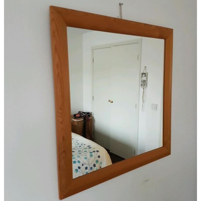 Large solid pine mirror 70cm x 70cm