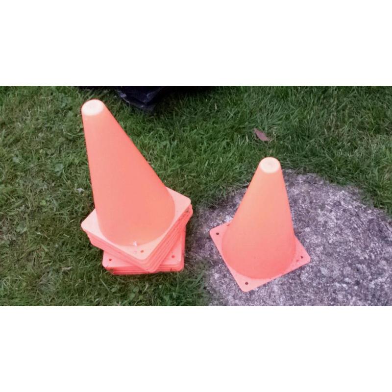 Football training cones. Set of 12. Used and not needed anymore