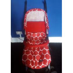 Ladybird stroller with footmuff & raincover