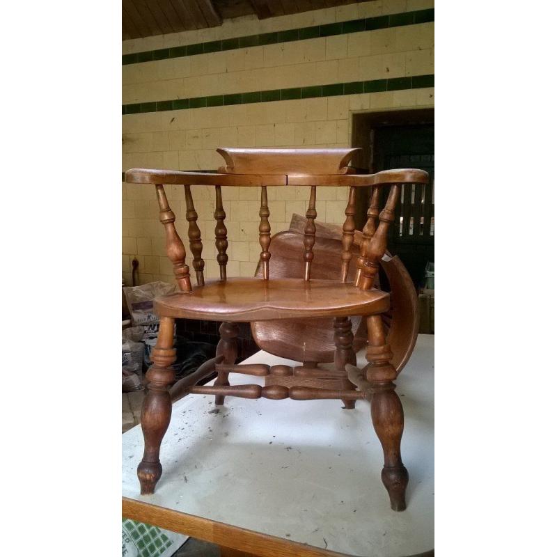 Antique oak kitchen chair