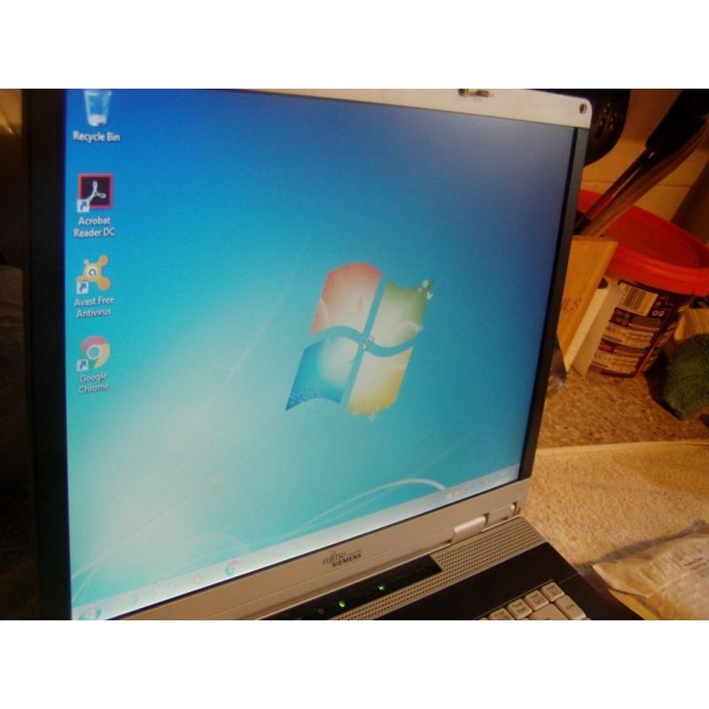 Fujitsu Siemens LAPTOP, WIFI, 1.5GB Ram, 80GB, WIN 7, Activated Office 2007