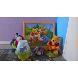 Winnie the Pooh bedroom accessories/toys