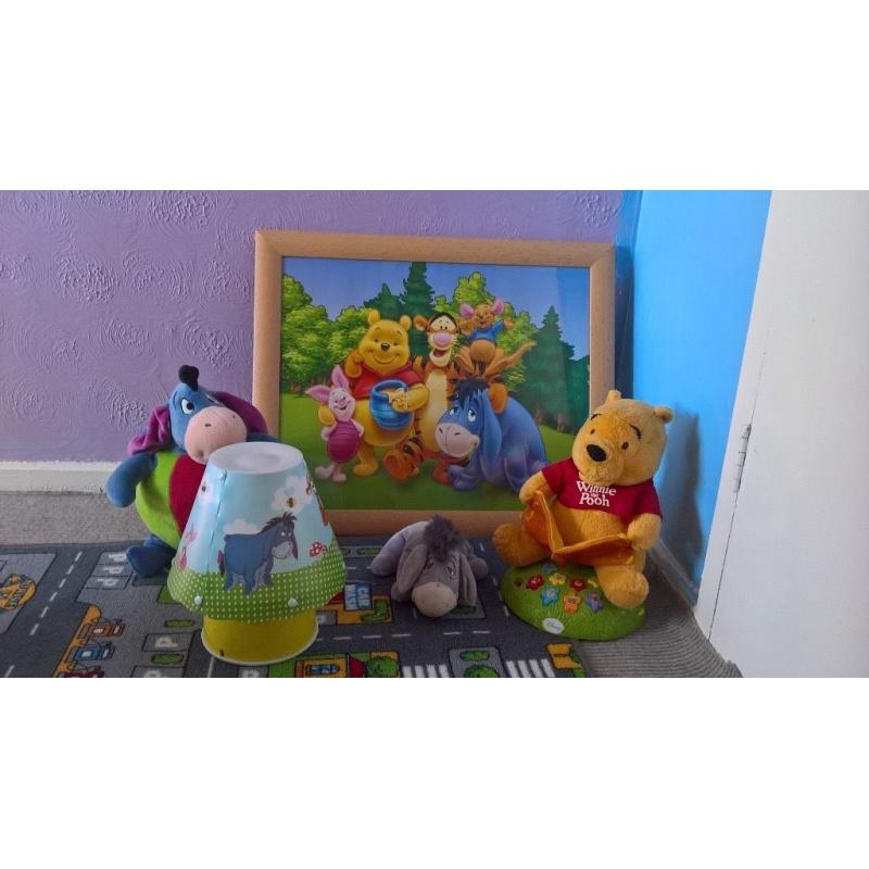 Winnie the Pooh bedroom accessories/toys