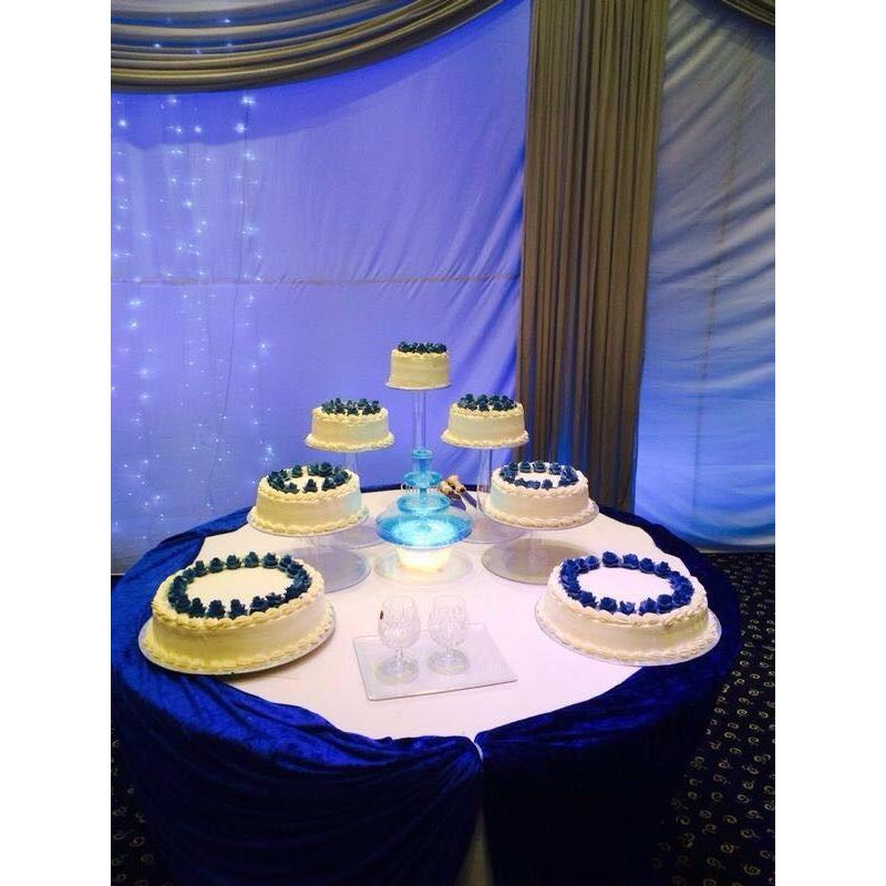 6 Tier Cascade Wedding Cake Stand Set with Fountain