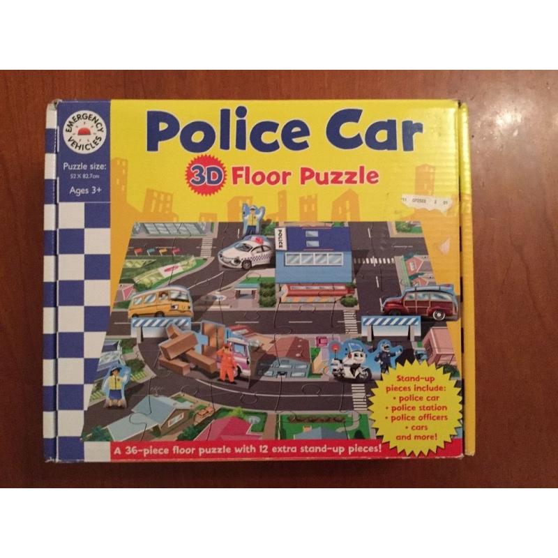 3D police car floor puzzle